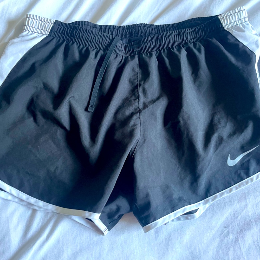 Nike black dry fit athletic  shorts with lining size M